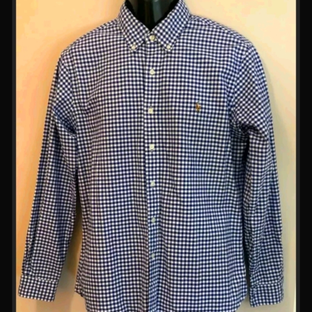 Ralph Lauren long sleeve shirt,  slim fit,stretch oxford, size L/G.